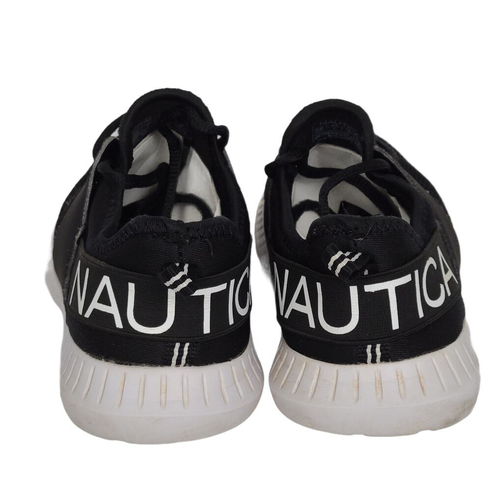 Nautica Kids Black Mesh Lace Up Athletic Sneakers Youth Size 4 - Picture 2 of 6
